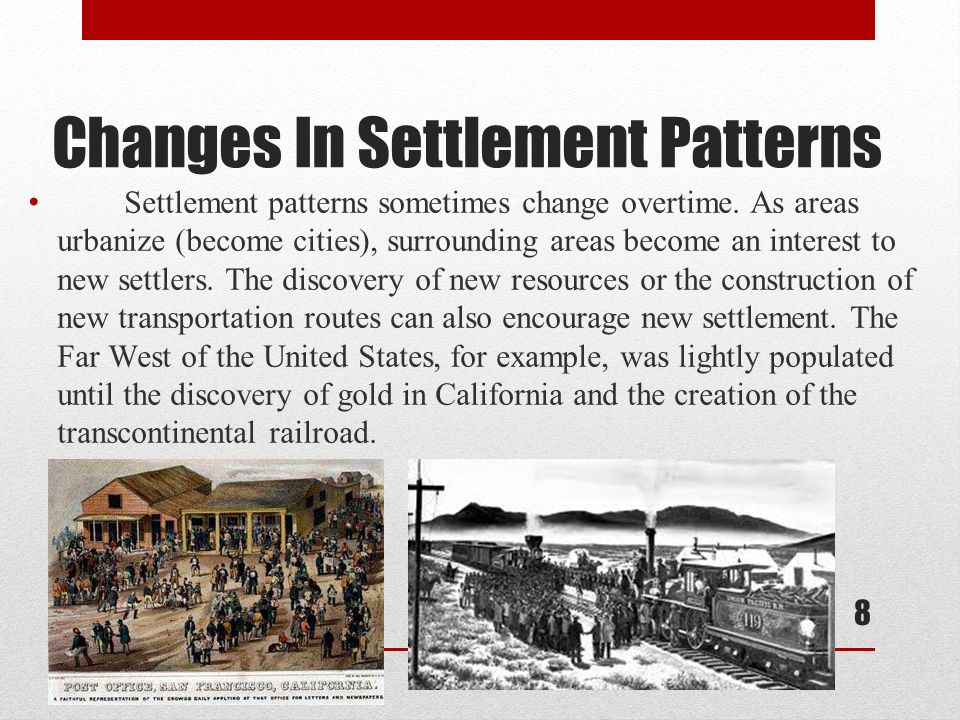 Constructing settlement patter essay